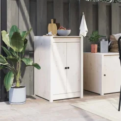 Accessoires De Quincaillerie-vidaXL Portes de cuisine d'extérieur MEPPEL blanc 50x9x82 cm bois pin massif Pin blanc