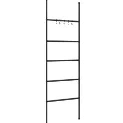 Accessoires De Salle De Bain-vidaXL Porte-serviettes échelle à 5 niveaux Noir 58 x 175 cm Fer