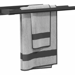 Accessoires De Salle De Bain-vidaXL Porte-serviettes 40 x 9 x 4 cm Acier inoxydable Noir