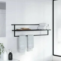 Accessoires De Salle De Bain-vidaXL Porte-serviettes 95x25x22 cm Fer Noir