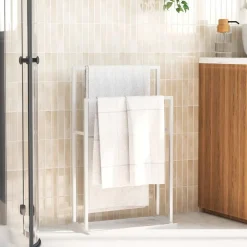 vidaXL Porte-serviettes sur pied 48x24x78,5 cm Fer
