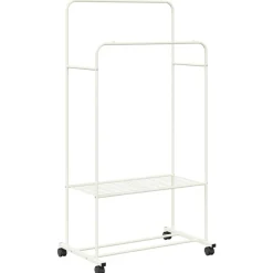 vidaXL Porte-vêtements avec étagère avec roue 80 x 53 x 156 cm