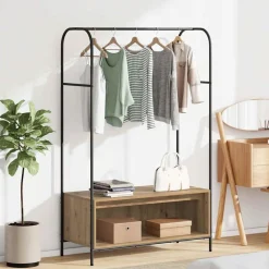 vidaXL Porte-vêtements Chêne brun 100 x 44 x 160 cm Bois d'ingénierie