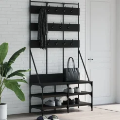 vidaXL Porte-vêtements et rangement des chaussures 100x40x184 cm