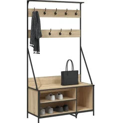 Produits Ménagers-vidaXL Porte-vêtements et rangement des chaussures chêne sonoma Chêne sonoma
