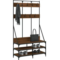 Produits Ménagers-vidaXL Porte-vêtements et rangement des chaussures chêne marron Ch&ecirc;ne marron