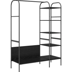 vidaXL Porte-vêtements Noir 120 x 44 x 160 cm Bois d'ingénierie