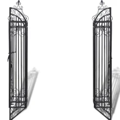 vidaXL Portillon ornemental de jardin Fer forgé 122 x 20,5 x 134 cm