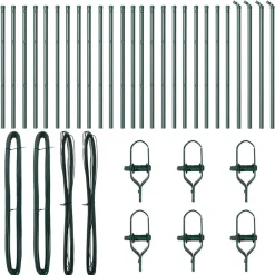 Clôtures & Barrières-vidaXL Poteau de clôture. 26 pcs 3,2 x 3,2 x 80 cm Vert