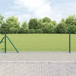Clôtures & Barrières-vidaXL Poteau de clôture. 13 pcs Acier Vert