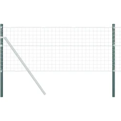 Clôtures & Barrières-vidaXL Poteau de clôture. 2 pcs 50 cm Acier peint par poudre Vert