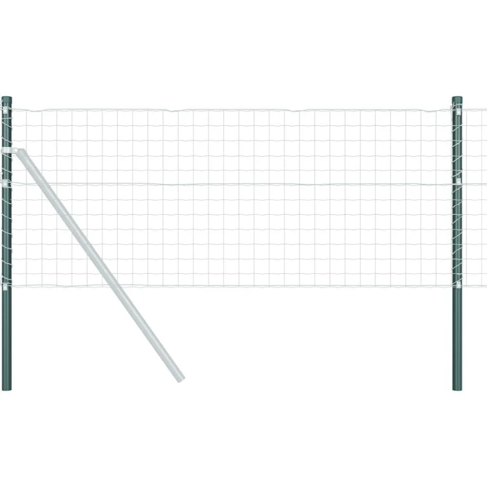 Clôtures & Barrières-vidaXL Poteau de clôture. 2 pcs 50 cm Acier peint par poudre Vert