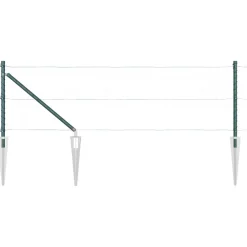 Clôtures & Barrières-vidaXL Poteau de clôture. 26 pcs Gris 3,2 x 3,2 x 105 cm Vert