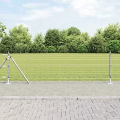 Clôtures & Barrières-vidaXL Poteau de clôture. 7 pcs Argenté Acier Acier galvanisé
