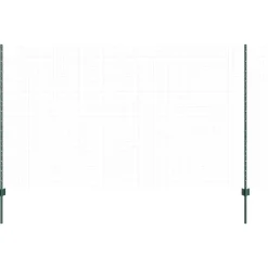 Clôtures & Barrières-vidaXL Poteau de clôture. 44 pcs Vert 180 cm Acier Acier/vert
