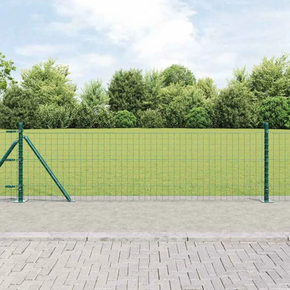 vidaXL Poteau de clôture. 7 pcs Acier