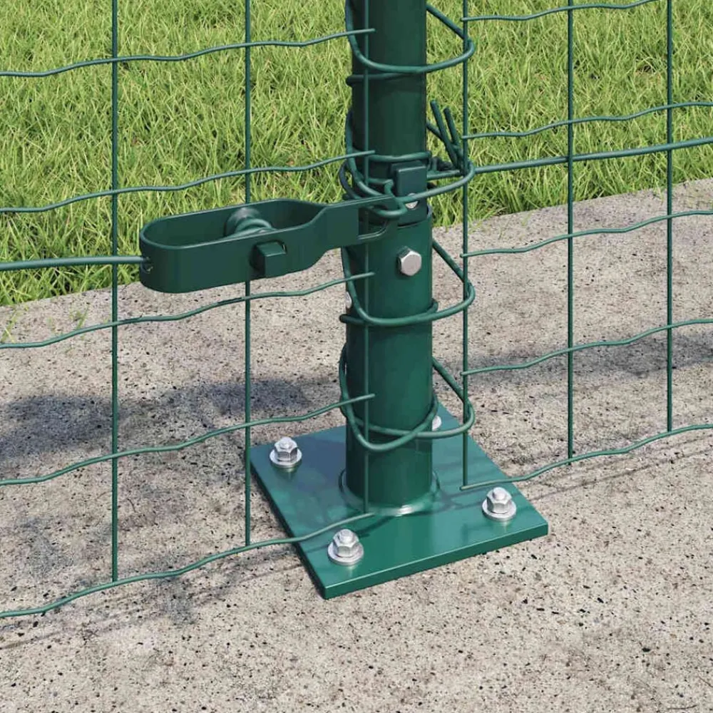 vidaXL Poteau de clôture. 7 pcs Acier