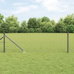 vidaXL Poteau de clôture. 13 pcs Acier