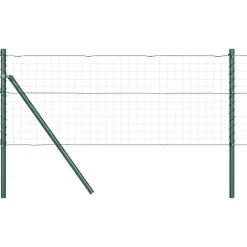 Clôtures & Barrières-vidaXL Poteau de clôture. 13 pcs Acier Vert