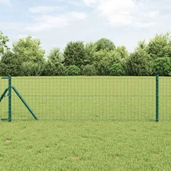 Clôtures & Barrières-vidaXL Poteau de clôture. 13 pcs Acier Vert