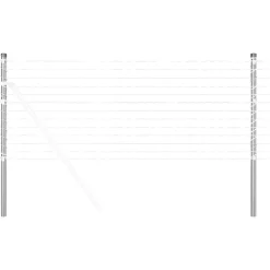 vidaXL Poteau de clôture. 2 pcs 50 cm Acier peint par poudre