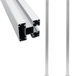 Clôtures & Barrières-vidaXL Poteaux de clôture 2 pcs Aluminium 185 cm Argent
