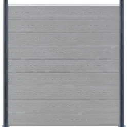 Clôtures & Barrières-vidaXL Poteaux de clôture 2 pcs 185 cm Aluminium Gris foncé