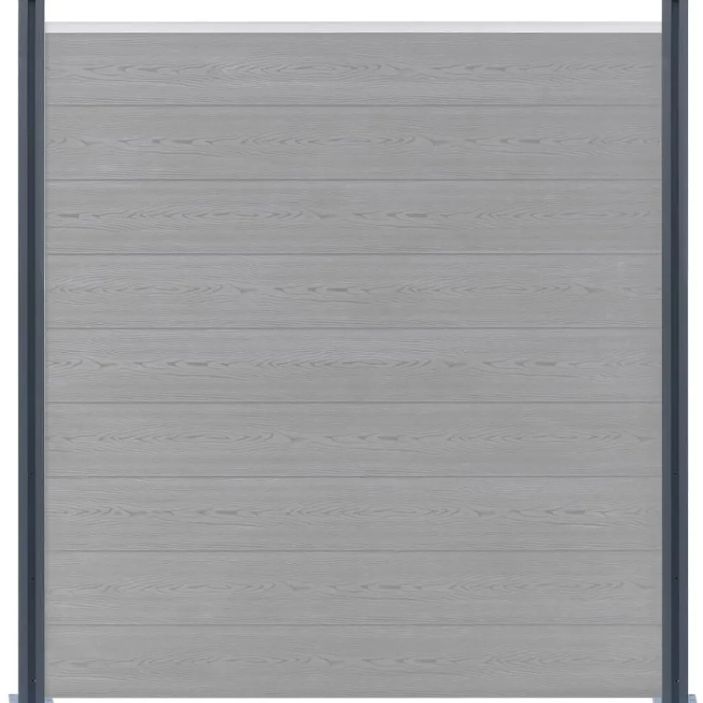 Clôtures & Barrières-vidaXL Poteaux de clôture 2 pcs 185 cm Aluminium Gris foncé