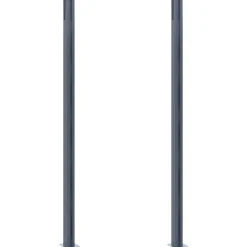 Clôtures & Barrières-vidaXL Poteaux de clôture 2 pcs 185 cm Aluminium Gris foncé