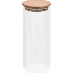 Arts De La Table & Arts Culinaires-vidaXL Pots de conservation en verre couvercle en bambou 6 pcs 1000 ml