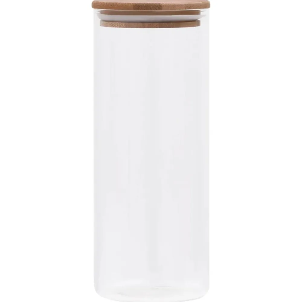 Arts De La Table & Arts Culinaires-vidaXL Pots de conservation en verre couvercle en bambou 6 pcs 1000 ml