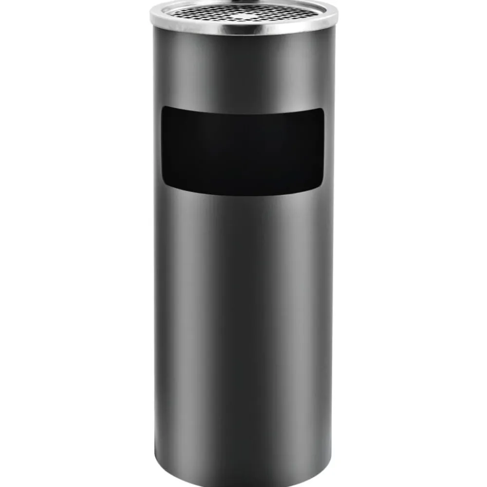 Produits Ménagers-vidaXL Poubelle à cendrier d'hôtel 30 L Acier Gris