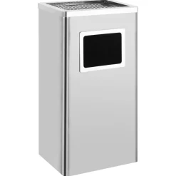 vidaXL Poubelle à cendrier d'hôtel 45 L Acier inoxydable