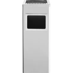 Produits Ménagers-vidaXL Poubelle à cendrier d'hôtel 36 L Acier inoxydable Argent