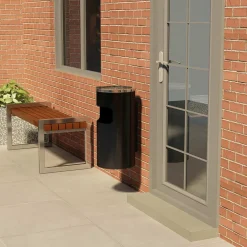 vidaXL Poubelle à cendrier murale Acier 26 L