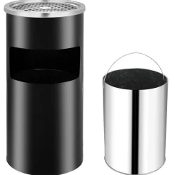 vidaXL Poubelle à cendrier murale Acier 26 L