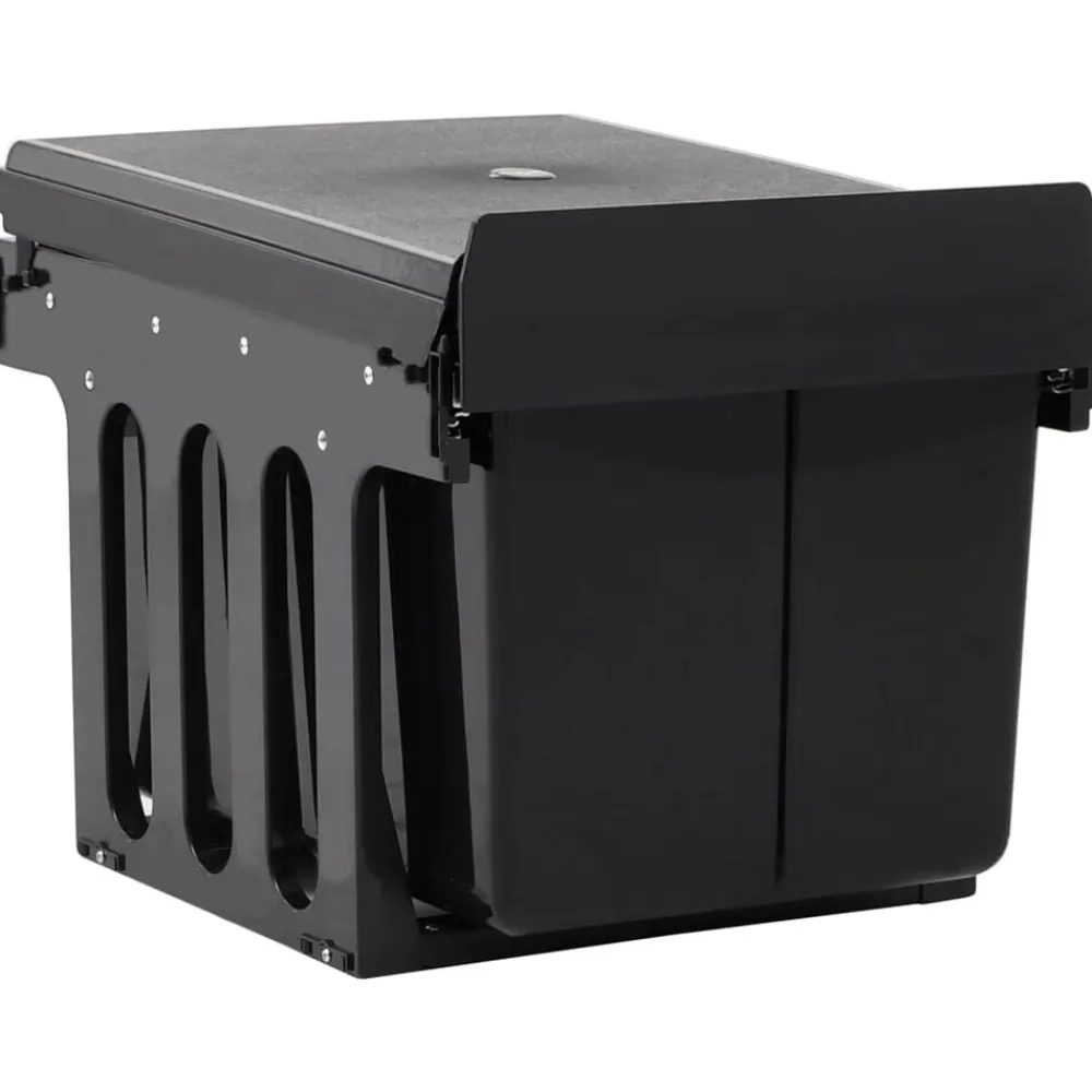 vidaXL Poubelle amovible de cuisine fermeture en douceur 48 L
