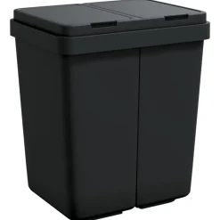 vidaXL Poubelle double 2x25 L