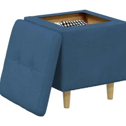 vidaXL Pouf de rangement avec coussin 40 x 40 x 45 cm tissu