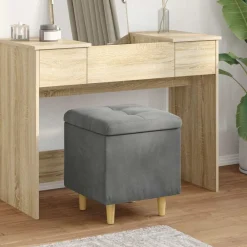 vidaXL Pouf de rangement 40 x 40 x 45 cm Velours