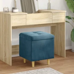 vidaXL Pouf de rangement avec coussin 40 x 40 x 45 cm Velours
