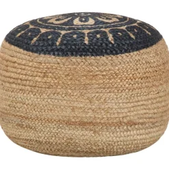 vidaXL Pouf fait à la main 45 x 30 cm Jute