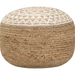 vidaXL Pouf fait à la main 45x30 cm Jute