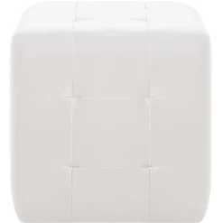 vidaXL Poufs 2 pcs 30 x 30 x 30 cm Similicuir