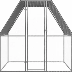 vidaXL Poulailler argenté et gris 2x2x2 m acier galvanisé