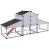 vidaXL Poulailler avec rampes et nichoir Aluminium
