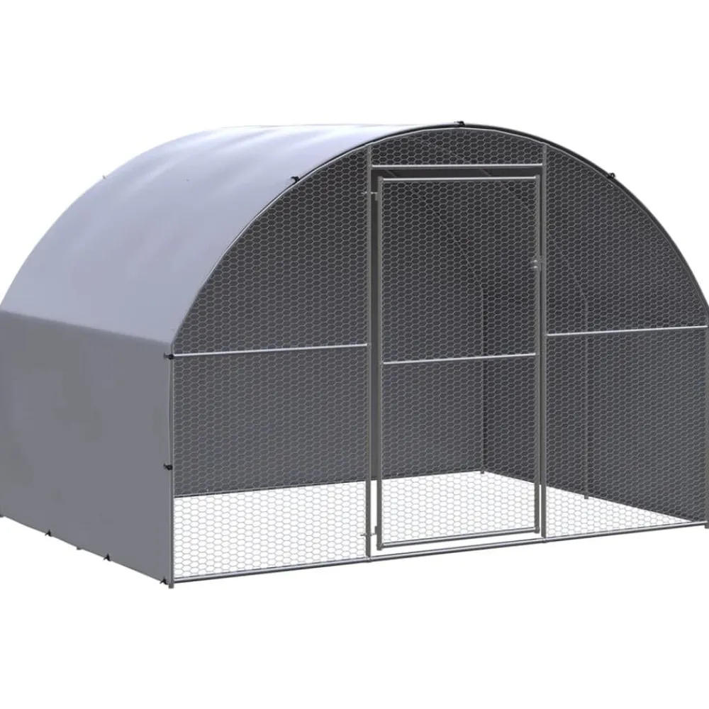 vidaXL Poulailler d'extérieur 3x2x2 m Acier galvanisé