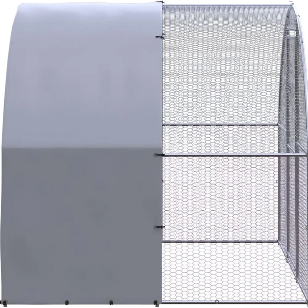 vidaXL Poulailler d'extérieur 3x2x2 m Acier galvanisé