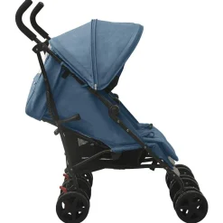 Transport De Bébés-vidaXL Poussette à deux places Acier Bleu marine