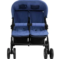 vidaXL Poussette à deux places Acier